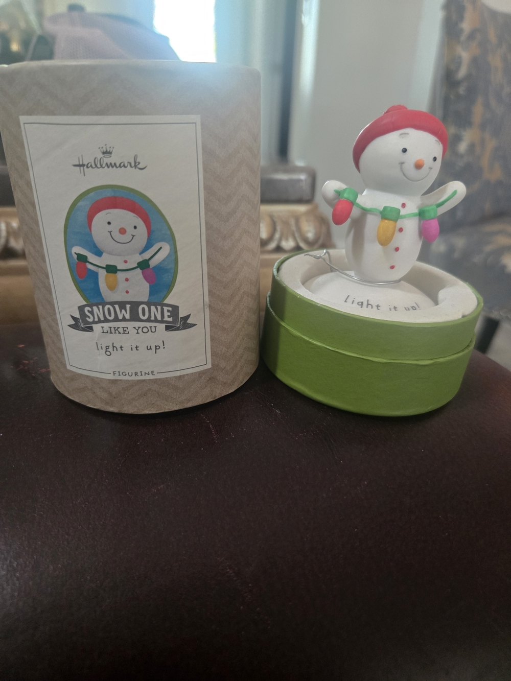Hallmark 'Snow One Like You' Light-Up Snowman Figurine - White & Red